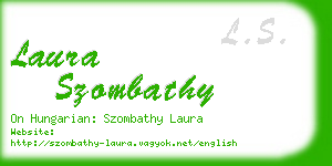 laura szombathy business card